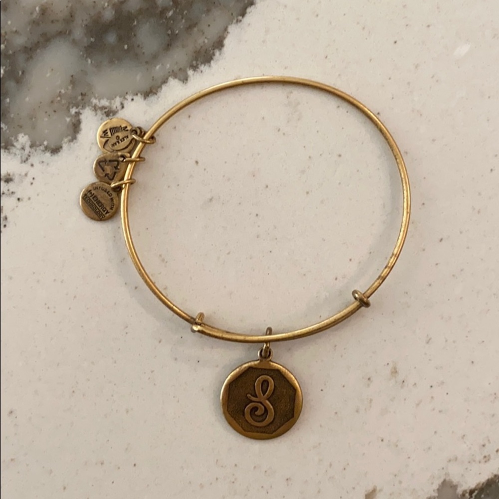 Alex and Ani “S” Charm Bangle